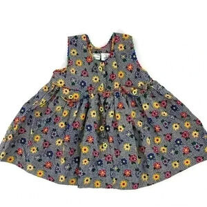 Dani Exclusive Design Toddler Girl Flowers Button Down Dress Size 12 Months‎